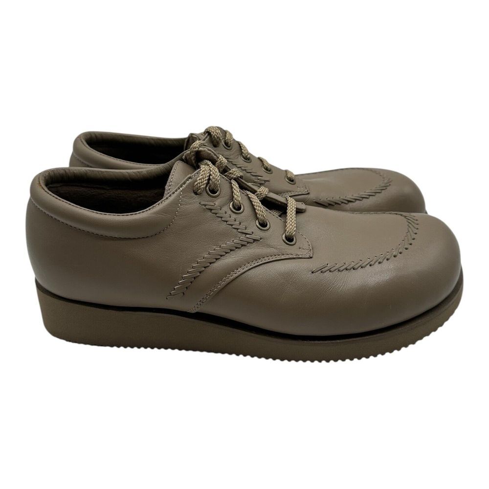 Drew Fitter Shoes Women's Size 11 A Beige Tan Leather Oxfords‎ Vibram 10798-72